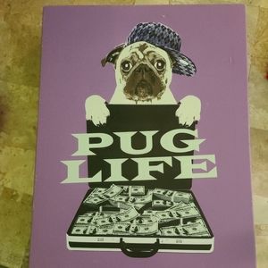Pug canvas wall art